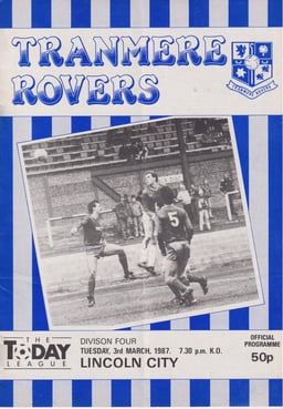 Tranmere Rovers v Lincoln City Match Programme 1987-03-03